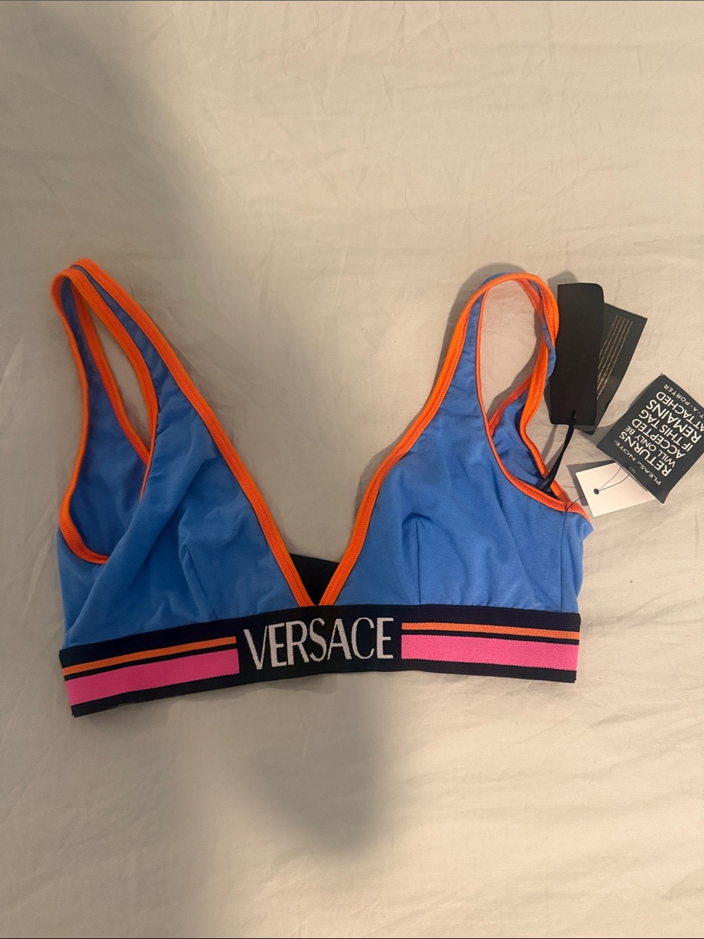 Versace colorful triangle bra unworn with tags